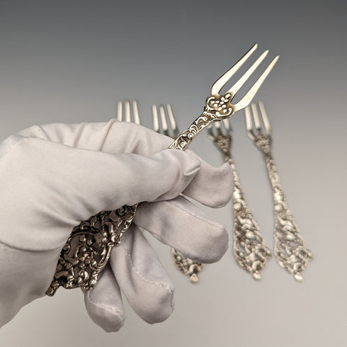 1948 Made in Sweden 830 Silver Angel Decoration Desert Fork x5 GEWE